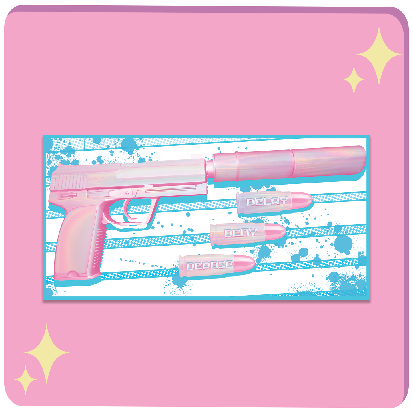 3D Pink Poster