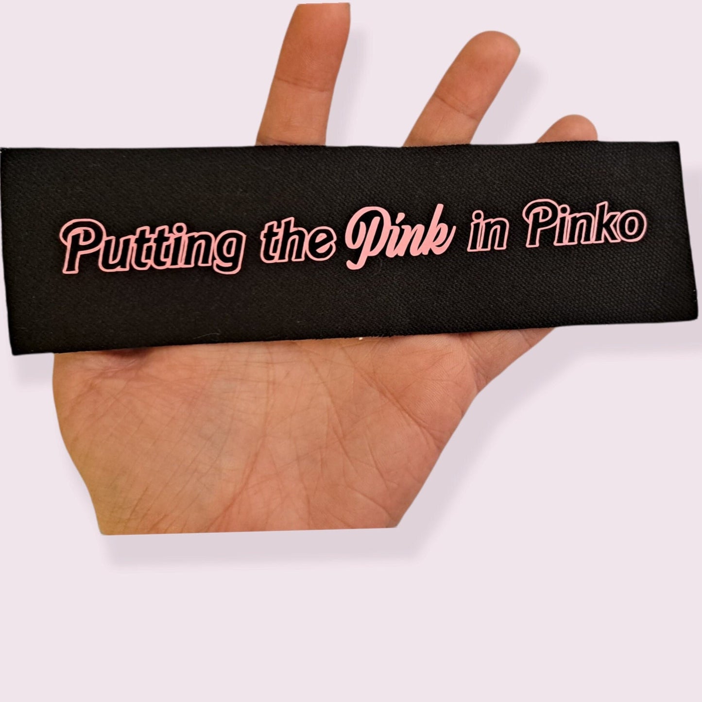 Putting the Pink in Pinko Sew on patch