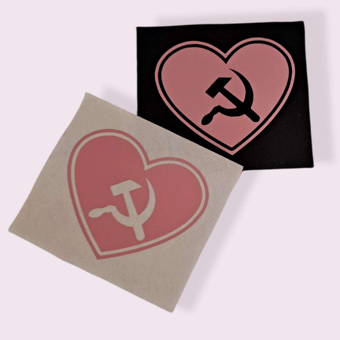 Hammer Sickle Heart Sew on Patch