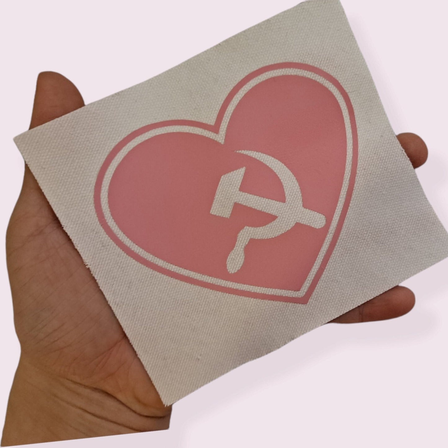Hammer Sickle Heart Sew on Patch