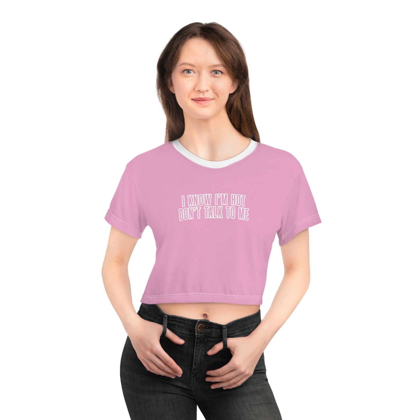 I Know I'm Hot Crop Shirt
