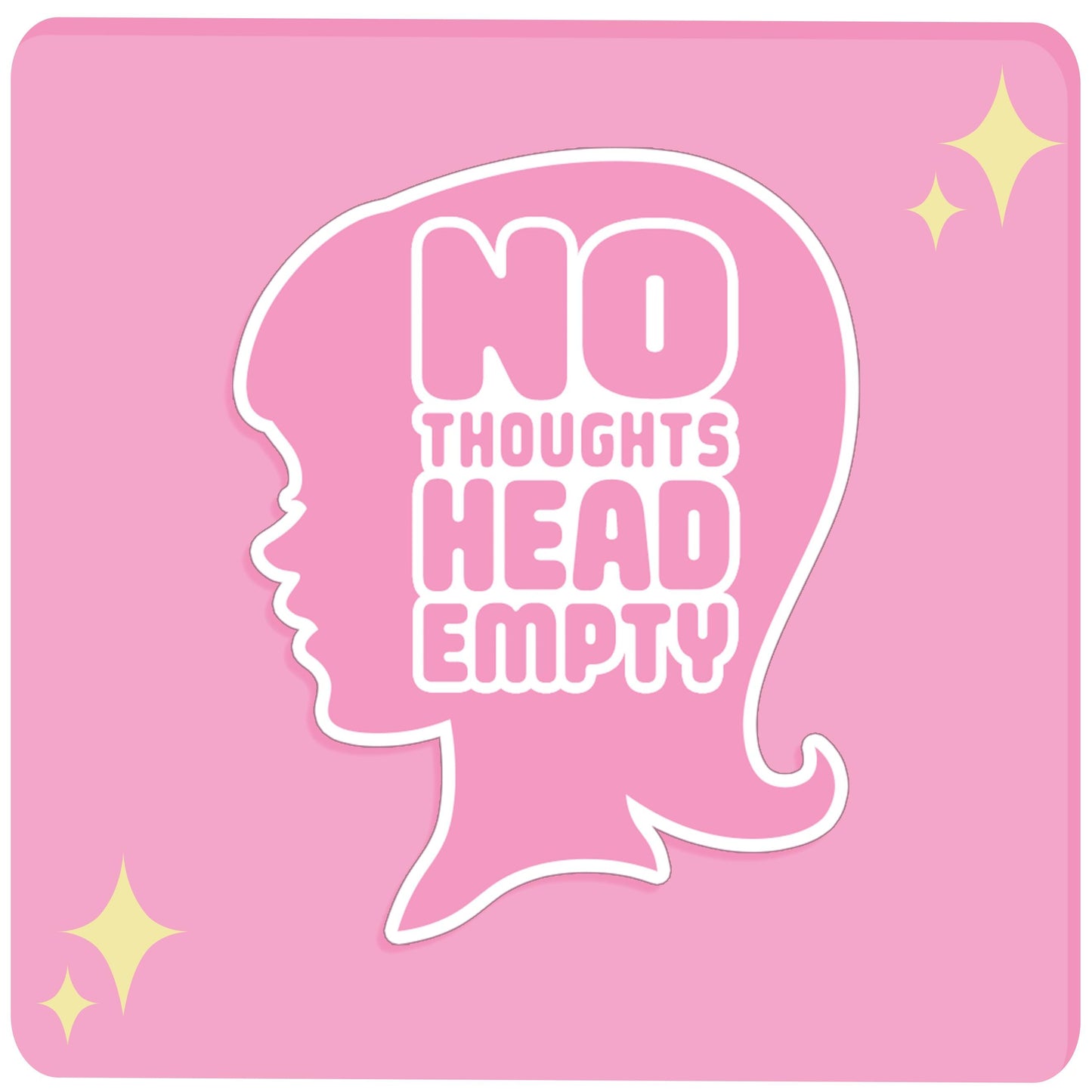 No Thoughts Head Empty Sticker