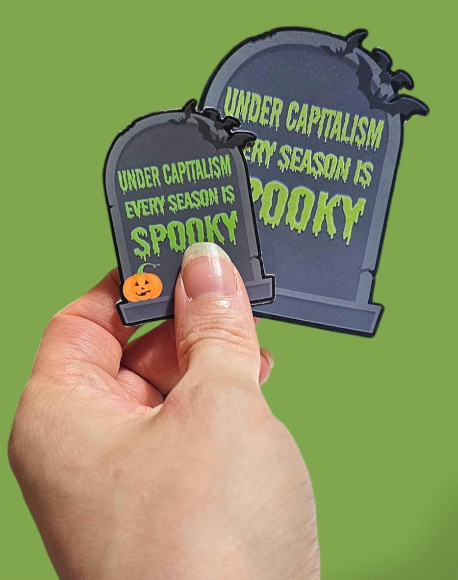 Capitalism is Spooky Sticker