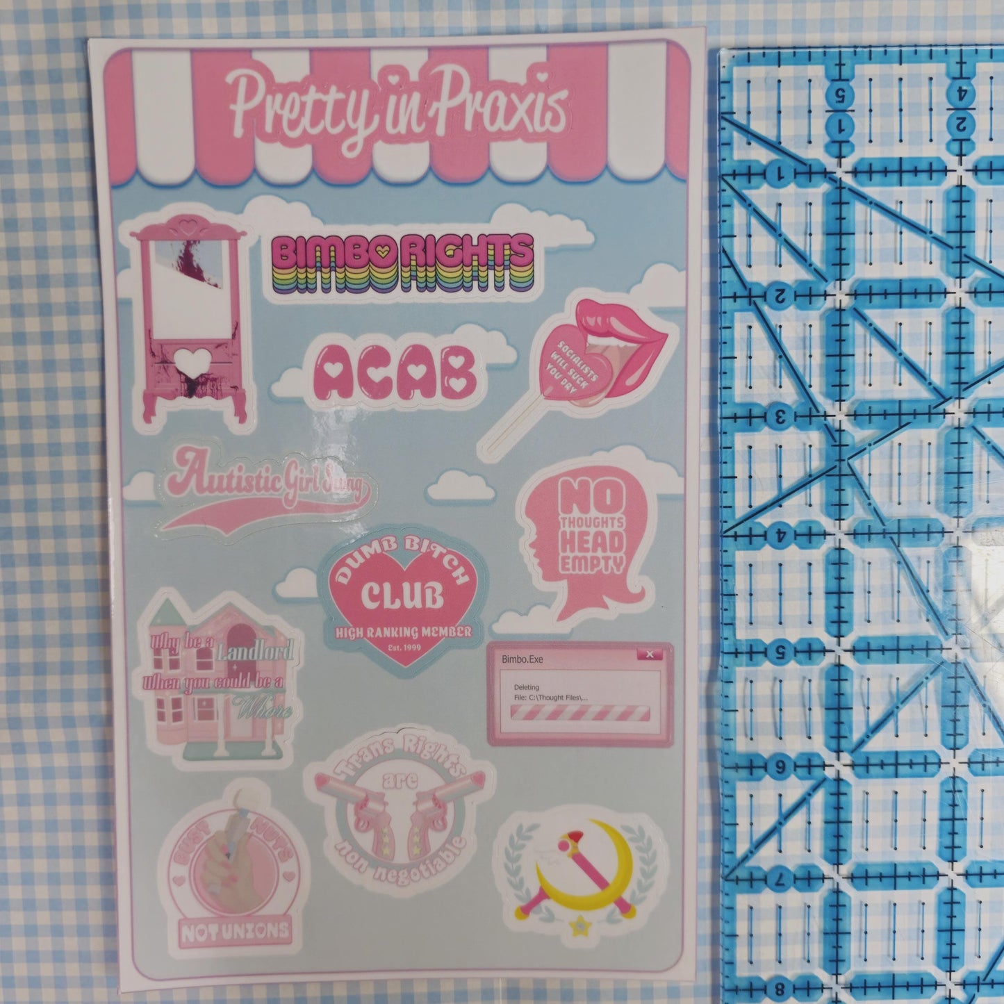 Bimbo Sticker Sheet 12 Stickers