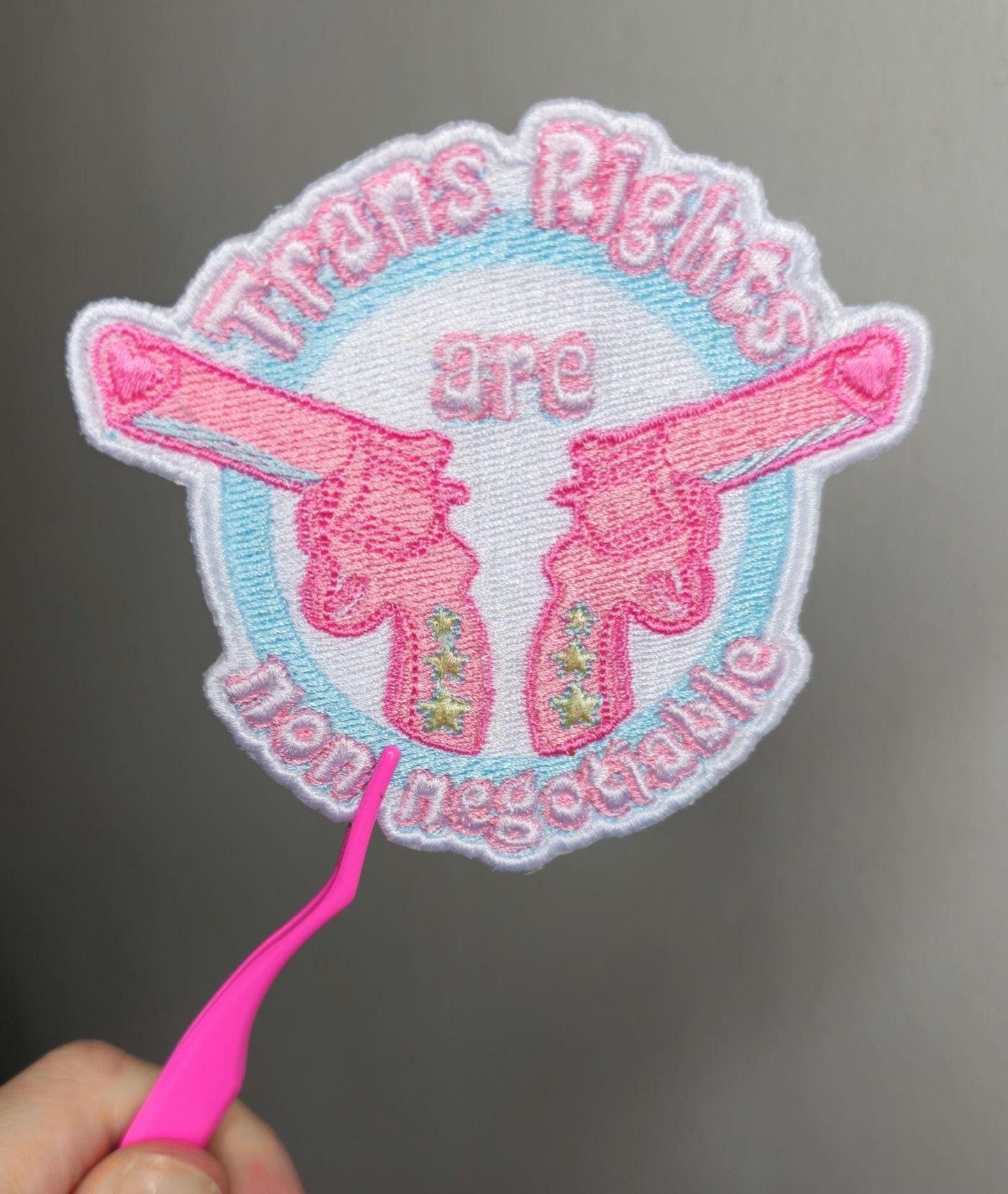 Trans Rights Embroidered Patch