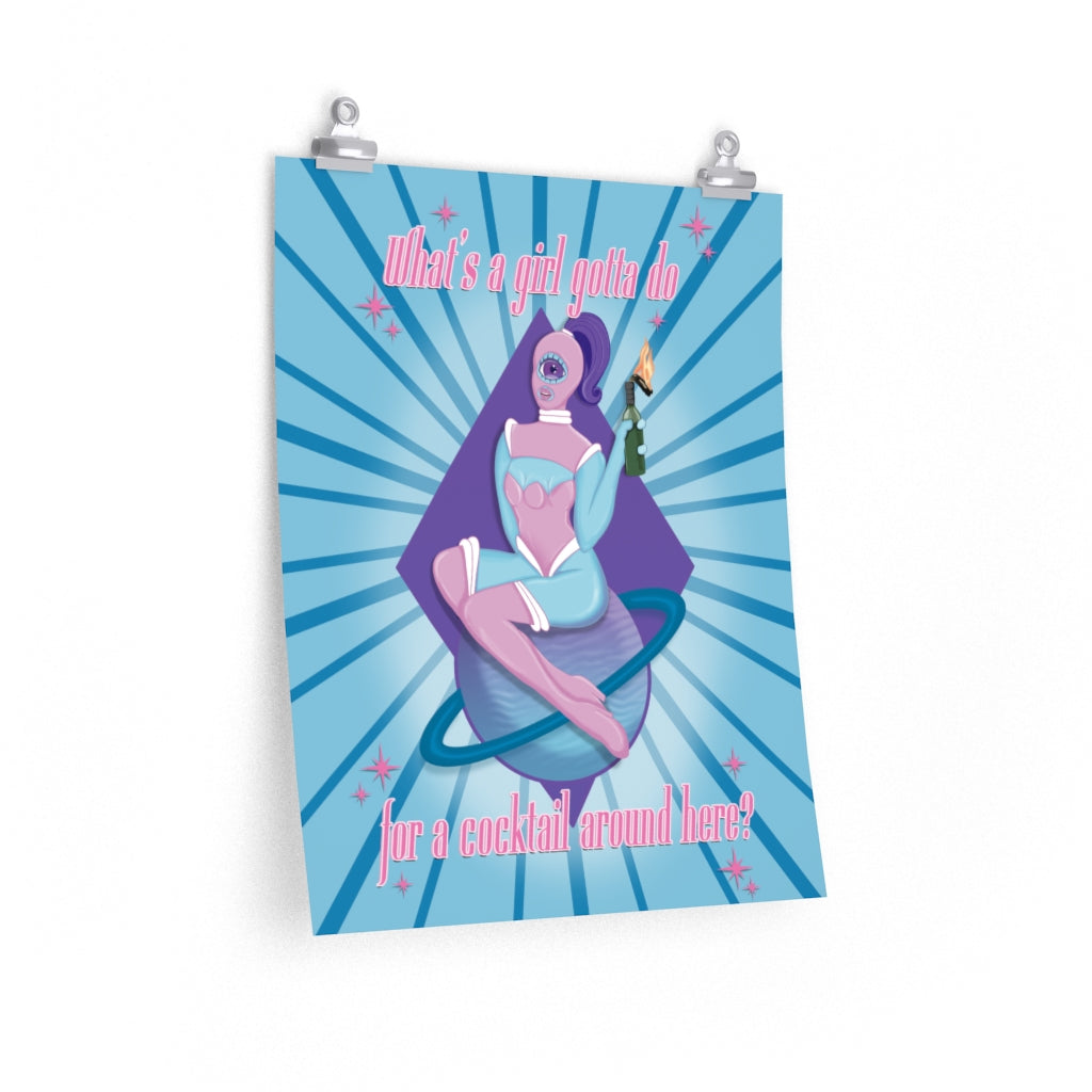 Cocktail Girl Poster