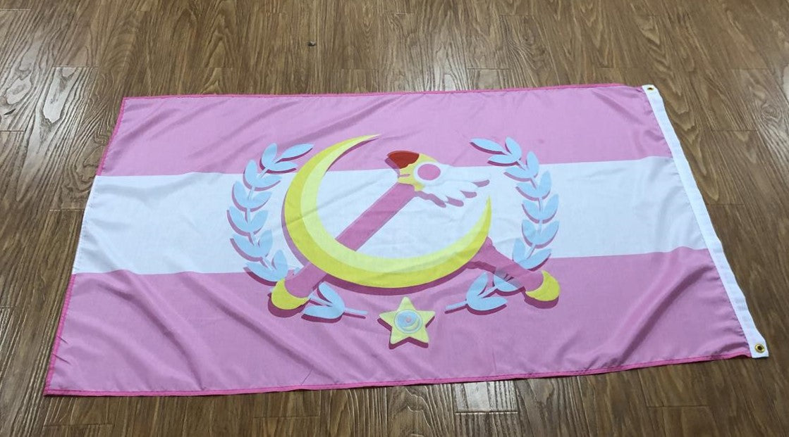 Magical Girls of the World Unite Flag 3'x5'