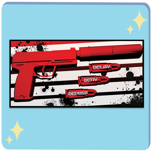 3D Red Poster