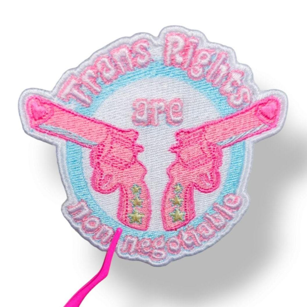 Trans Rights Embroidered Patch – Prettyinpraxis